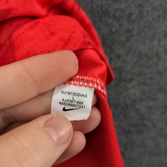 Nike Dri-Fit USA Soccer Jersey Womens Large Short Sleeve Red Crew Neck - Picture 11 of 14